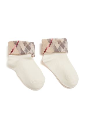 calzini in cotone bianco BURBERRY KIDS | 8096368A1464